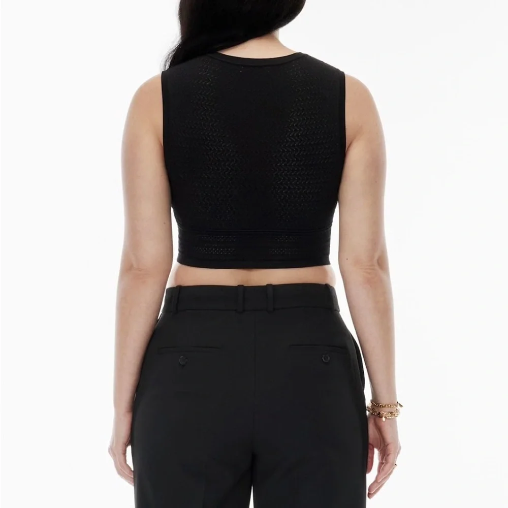 Babaton Black Pointelle Tank